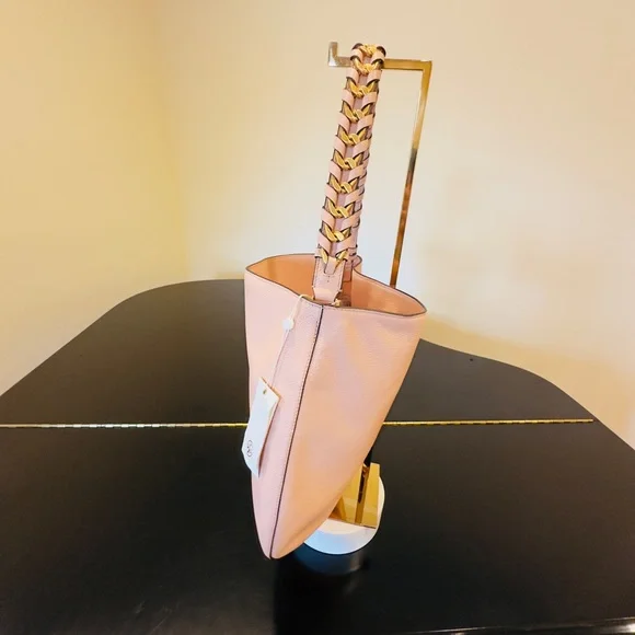 NWT Luxury Authentic Minimalist RARE Tory Burch Brooke Pebbled Leather Hobo Bag - Picture 9 of 17